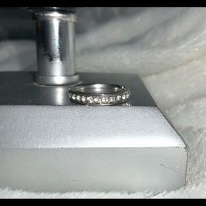 Clear Crystal Channel Eternity Band